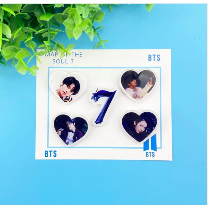 Set 5 Khuy Cài Áo Bangtan Map Of The Soul 7 Hàng Có Sẵn