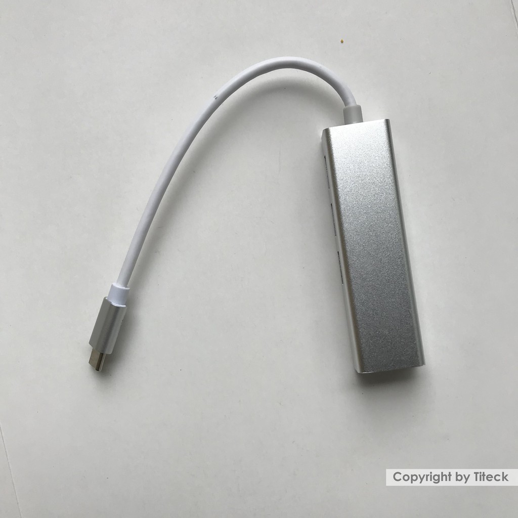 Cáp chuyển USB Type c to LAN + 3 Port USB 3.0 vỏ nhôm - HUB Conventer