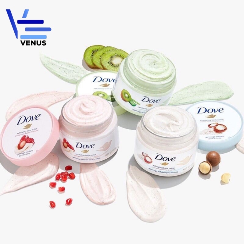 Tẩy  tế bào chết Dove, làm sạch da chết, chiết xuất thiên nhiên, an toàn choda, Nội địa Châu Âu, Venus cosmetics EU | BigBuy360 - bigbuy360.vn