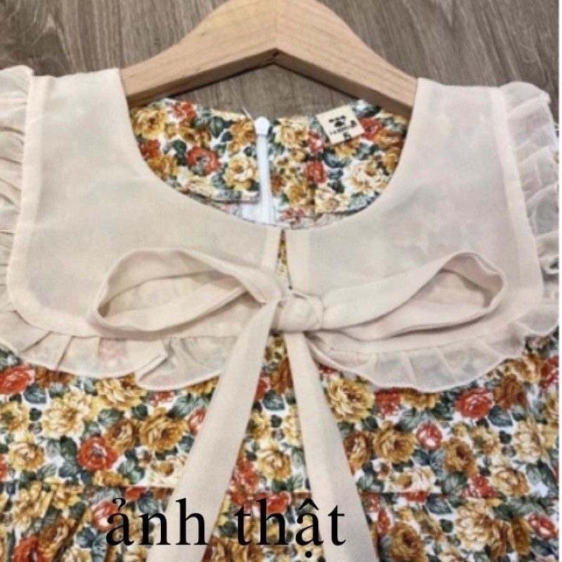 Váy Hoa Cổ Bèo Cho Bé