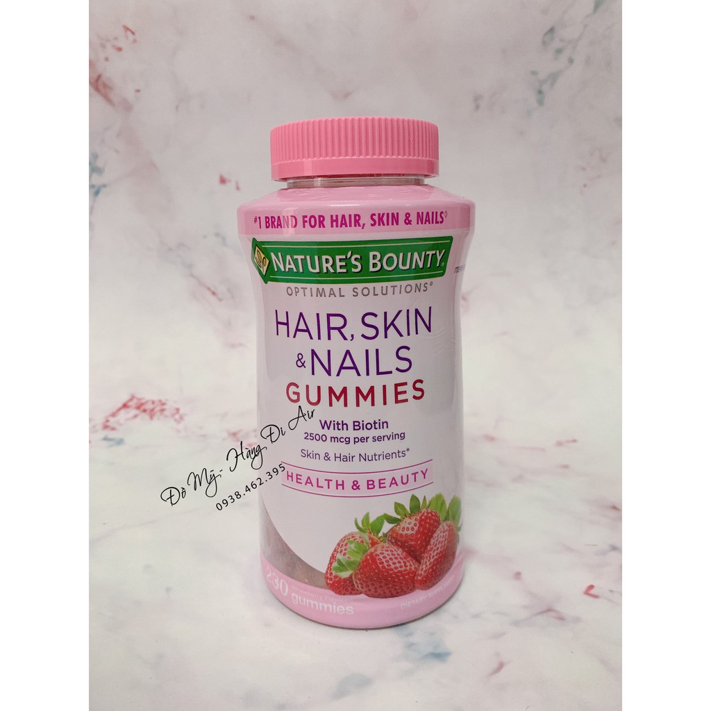 Kẹo dẻo Hair, Skin and Nails Gummies 230 viên