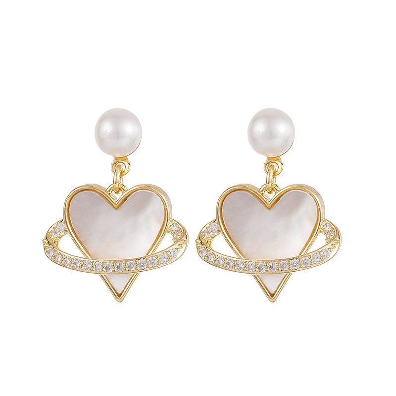 Đôi Khuyên Tai Đính Ngọc Trai Thời Trang Cho Nữ