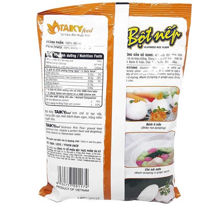 6 gói bột nếp Tài Ký loại 400gr