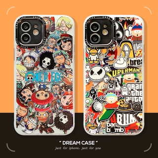 Ốp điện thoại mềm hình One Piece mạ viền bảo vệ camera thích hợp cho IPHONE 13 12MINI