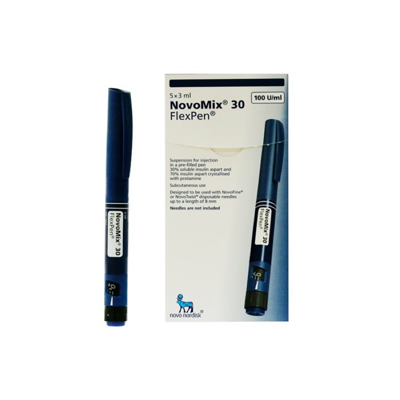 Bút tiêm Insulin NovoMix 30 Flexpen hộp 5 cây - Giá 290k cho 1 cây