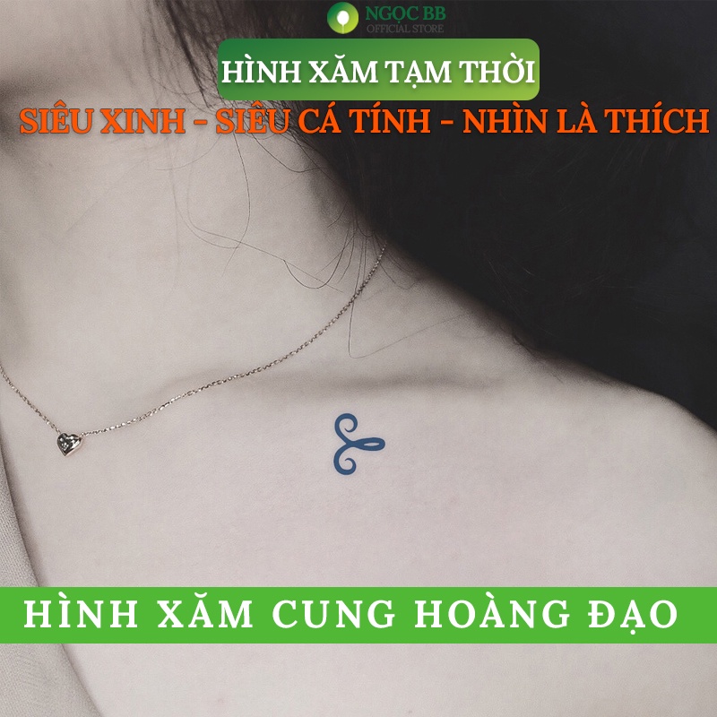 Hình Xăm 15 Ngày, Mẫu Cung Bạch Dương, Chống Nước, Không Hoen Mực