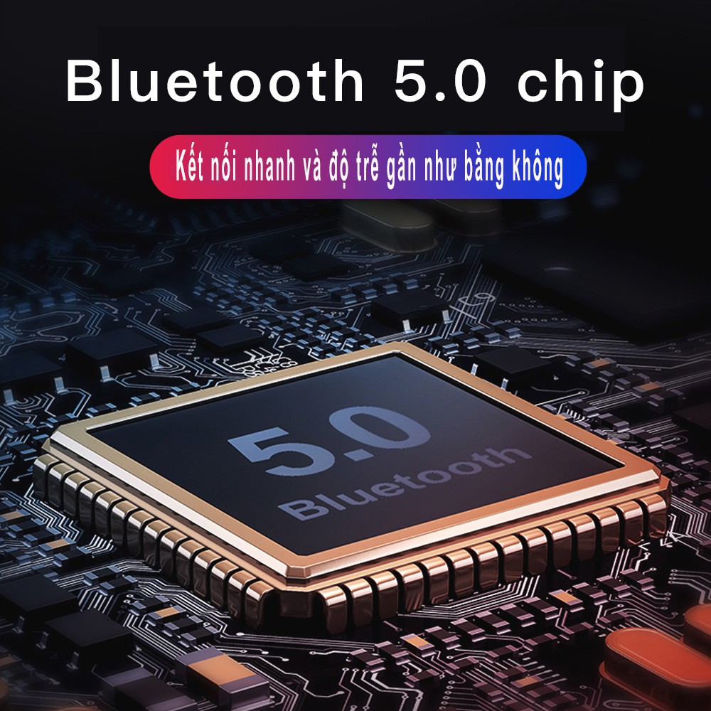 Tai nghe bluetooth nhét tai AMOI Air 6 Plus, chống nước IP5, bluetooth 5.0, Hỗ trợ sạc bằng năng nượng mặt trời