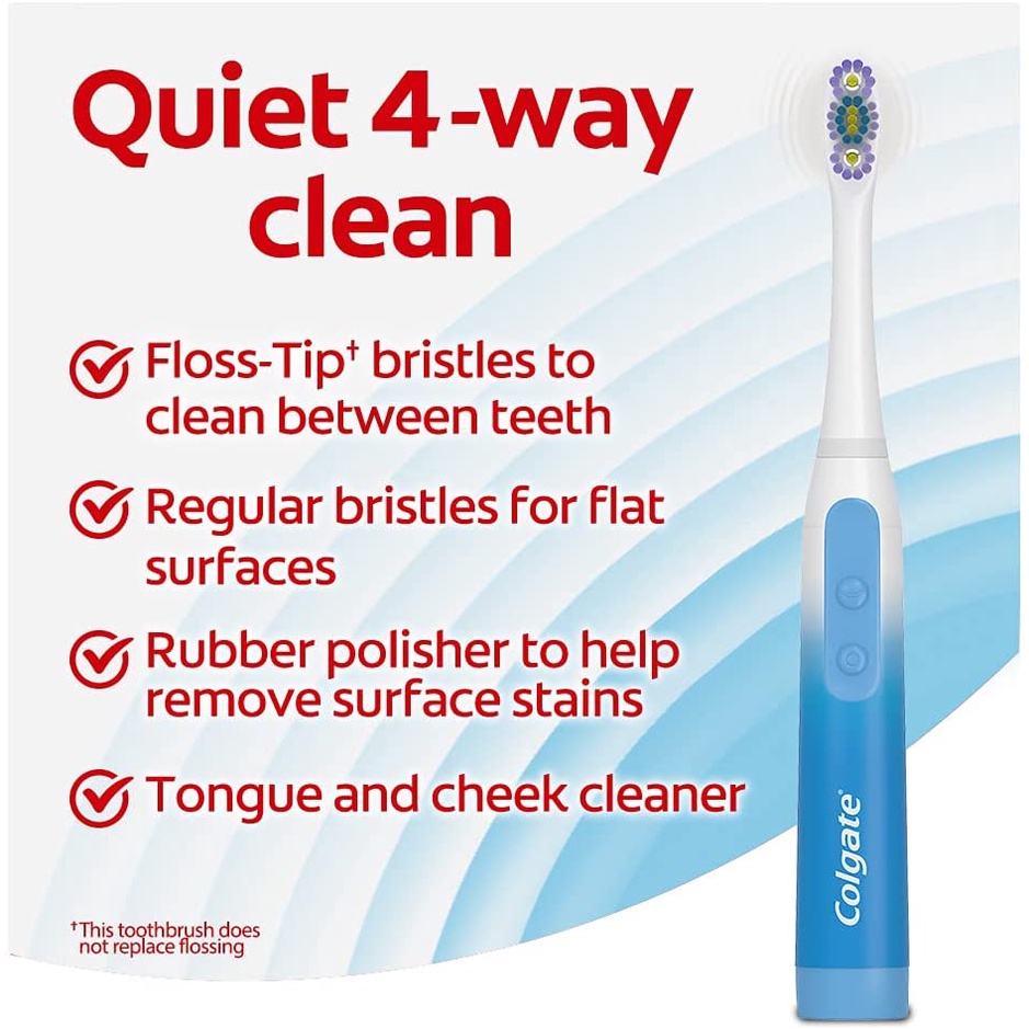 Bàn chải điện dùng pin Colgate 360° Sonic ​​Floss Tip