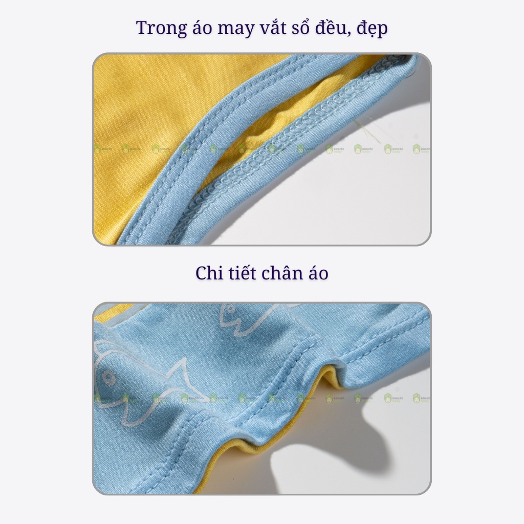 Bộ Ba Lỗ Cho Bé Trai, Bé Gái KIMCHIBABY Vải Thun Lạnh Hoạ Tiết Pony Hồng, Bộ Quần Áo Trẻ Em Mặc Nhà KW2209