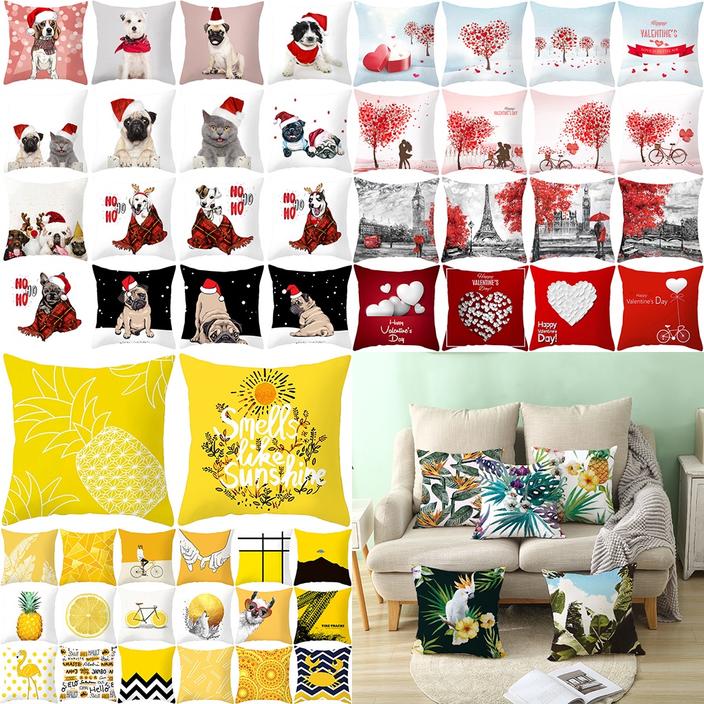 Vỏ gối vuông sofa, vỏ gối tựa lưng, vỏ gối sofa kích thước 45x45cm (KHÔNG kèm lõi)