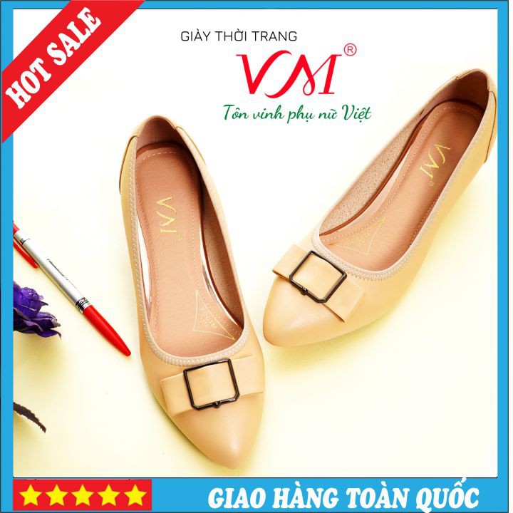 Giày Cao Gót Nữ 3 Phân VM Mũi Nhọn, Gót Vuông Vững Trãi Bọc Kim Loại Bạc Sang Trọng, Thời Trang