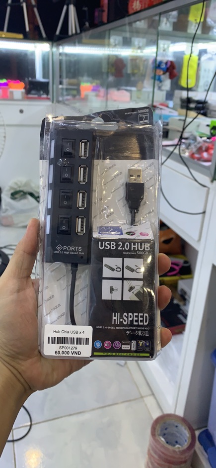 Hub Chia USB 4 Cổng Kèm 4 Công Tắt Chuyên Biệt