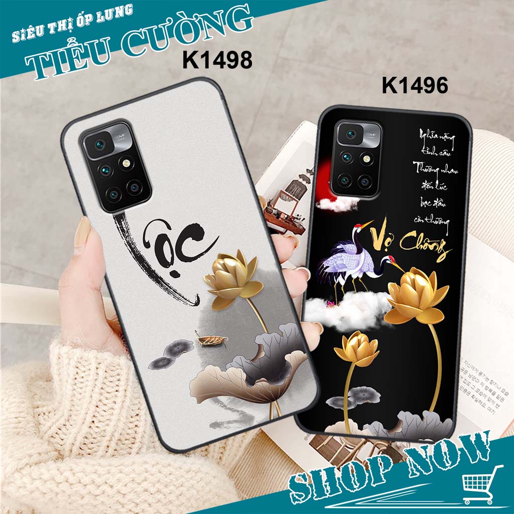 Ốp Xiaomi REDMI 10 in hình thời trang thư pháp RẺ BỀN ĐẸP
