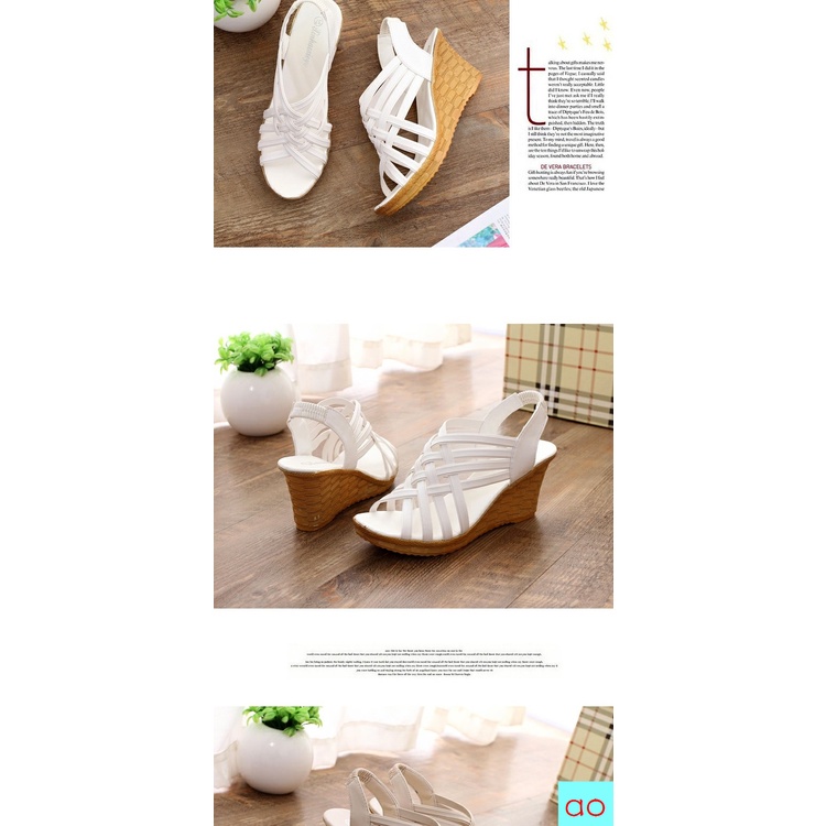 Giày Sandal Đế Xuồng Cao Phong Cách Hàn Quốc Thời Trang Mùa Hè Hàng Mới 2022 Dành Cho Nữ