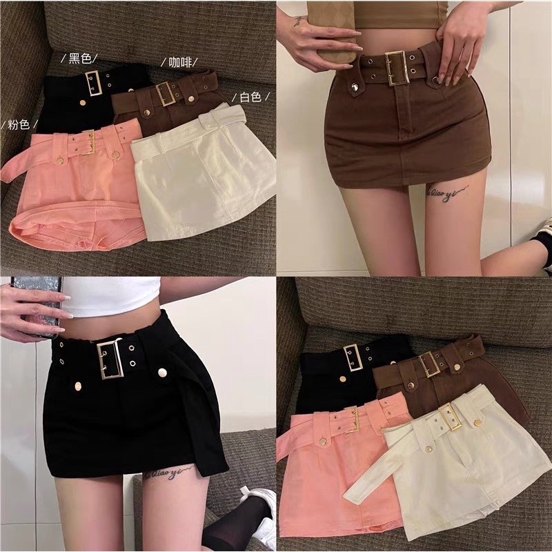 Quần giả váy kaki kèm đai Nịt to Hình thật cuối