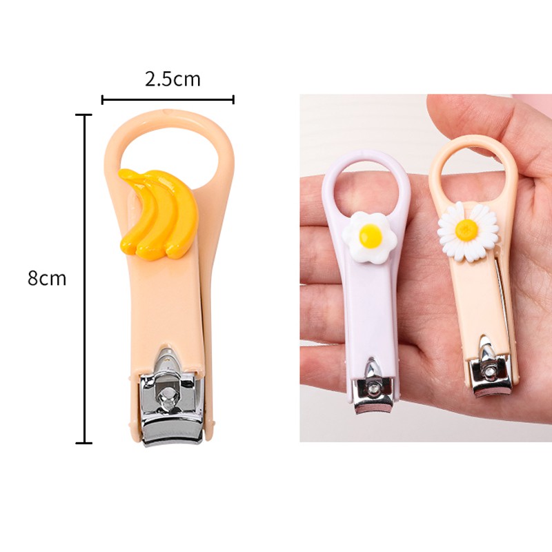 Dụng cụ bấm móng tay thiết kế phong cách hoạt hình dễ thương có móc treo, Bấm cắt móng tay mini