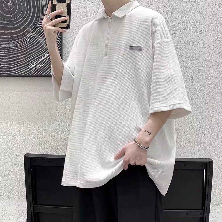 Áo Thun Polo Nam Thiết Kế Đơn Giản Thời Trang Theo Phong Cách Hàn Quốc Cho áo thun nam form rộng có cổ unisex áo thun có cổ