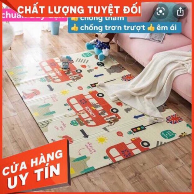 _ Thảm xốp silicone XPE nằm chơi cho Bé- chống nóng, chống trơn trượt và chống nước (1M8 X 2M X 1CM)