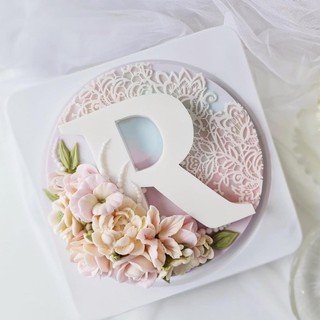 Bộ chữ cắt mica 36 chi tiết dùng tạo hình 25 chữ cái + 10 số trang trí bánh rau câu