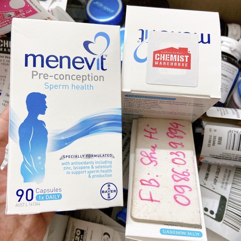 Viên Uống Menevit Nâng Cao Chất Lượng Tinh Trùng, Lọ 30 viên và 90 Viên Của Úc | BigBuy360 - bigbuy360.vn