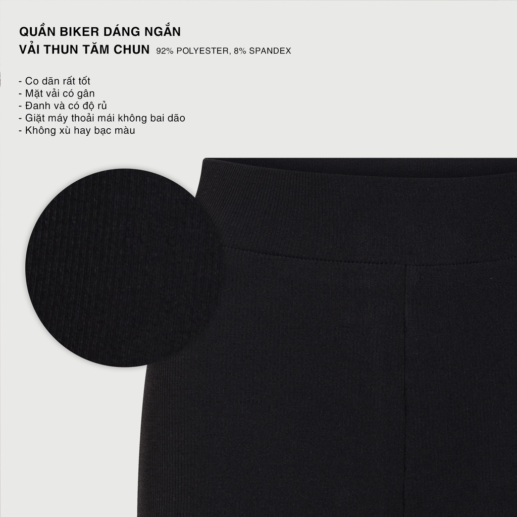 Quần Thun Ngắn Nữ BUSY Tăm Chun Co Giãn Ôm Sát QTN