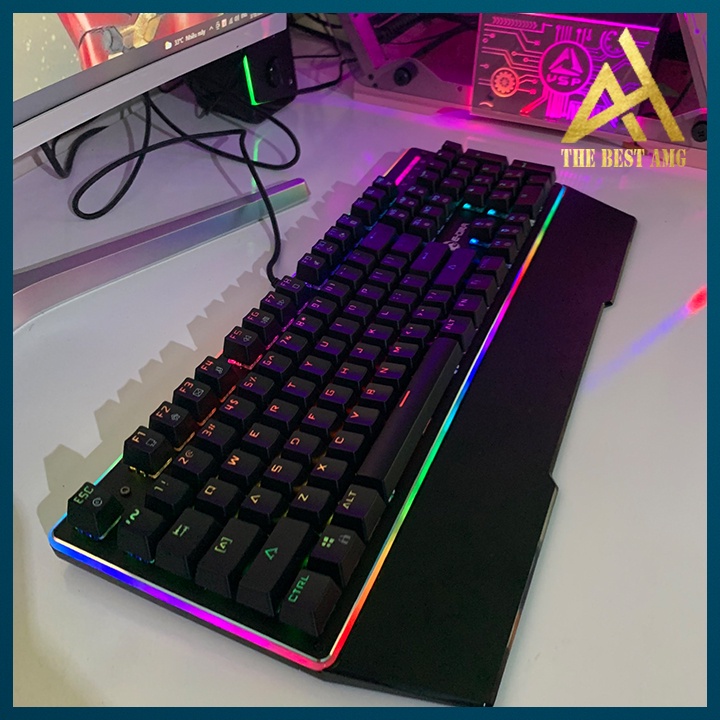 Bàn Phím Cơ Gaming Xuyên Led RGB EDRA EK308 Bàn Phím Máy Tính Laptop Có Dây Chơi Game