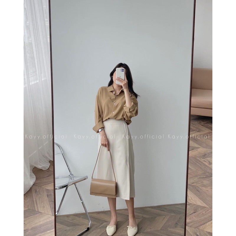 [Mã SKAMA8 giảm 8% đơn 300K] Set áo sơ mi đũi kèm chân váy | BigBuy360 - bigbuy360.vn