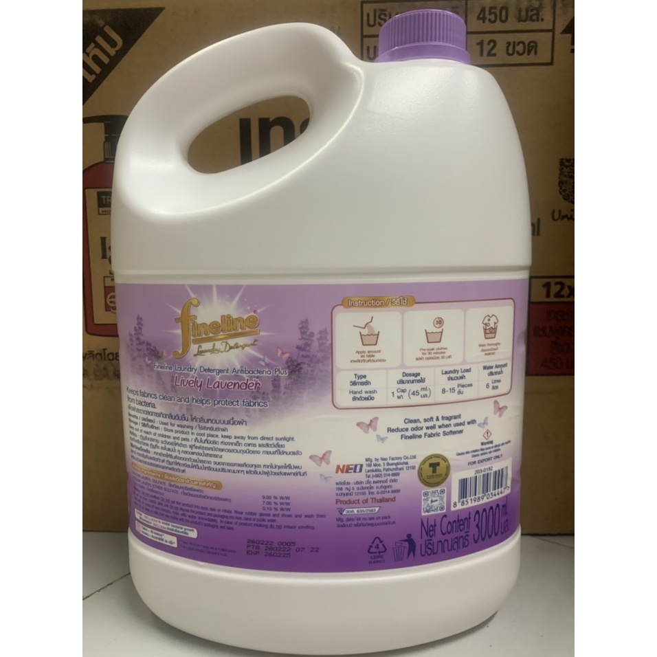 Nước Giặt Xả Fineline  Lively  Lavender 3000ML Thái Lan