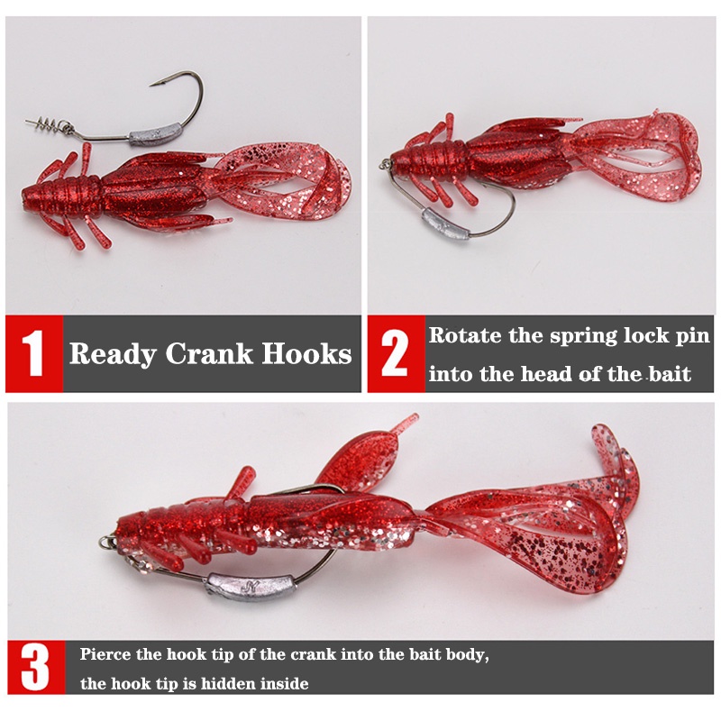 2 Mồi Tôm Giả Câu Cá Bằng Silicone Mềm 100mm 10.5g