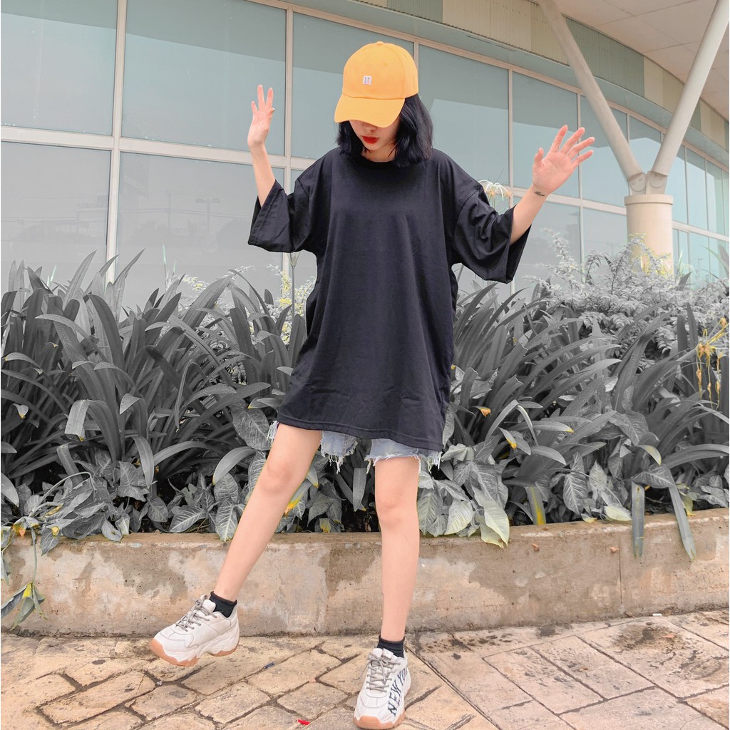 Áo thun tay lỡ unisex OVERSIZE vải tici dày dặn - Tuni Store
