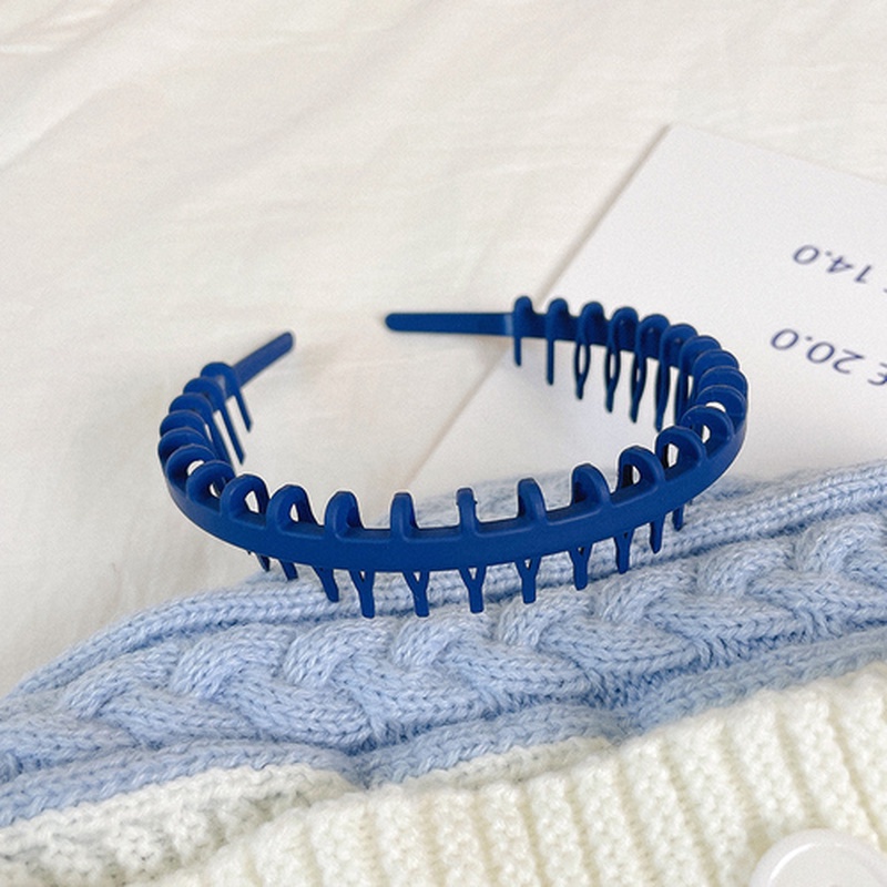 Băng Đô Cài Tóc Màu Xanh Dương Phong Cách Hàn Quốc Retro Thời Trang Cho Nữ