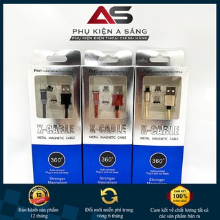 Cáp Hút Nam Châm 3 Đầu Lightling, Micro, Type C [ Bảo Hành 12 Tháng]