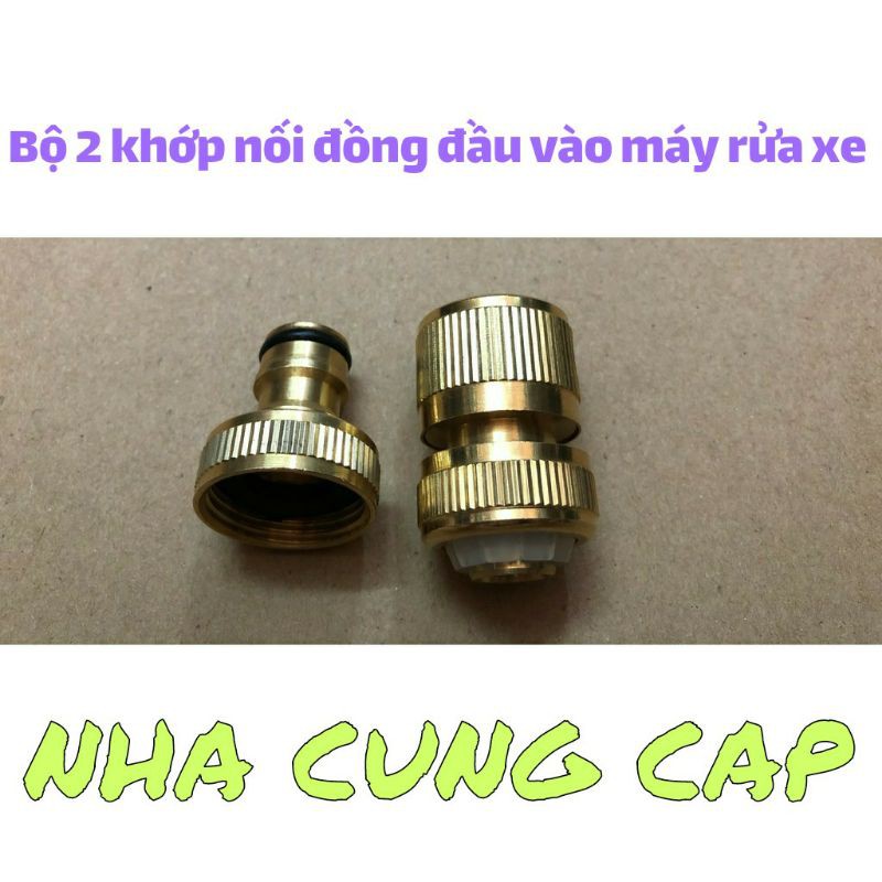 BỘ 2 KHỚP NỐI ĐỒNG ĐẦU VÀO MÁY RỬA XE