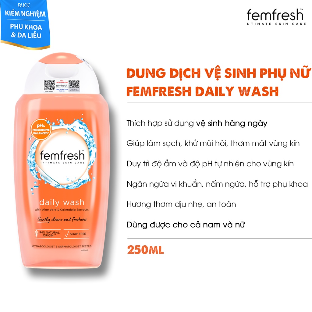 COMBO 2 Dung Dịch Vệ Sinh Phụ Nữ Femfresh Daily Intimate Wash Dùng Hàng Ngày TẶNG Quà Siêu Xinh