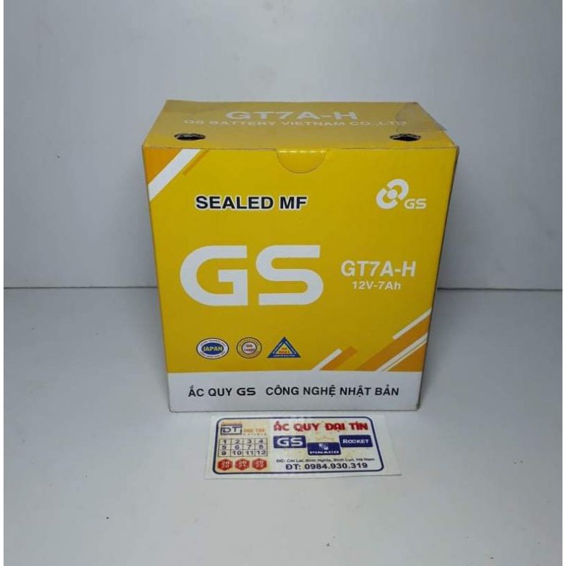 Bình ắc quy khô GS GT7A- cho xe SH nhập SCR Liberty