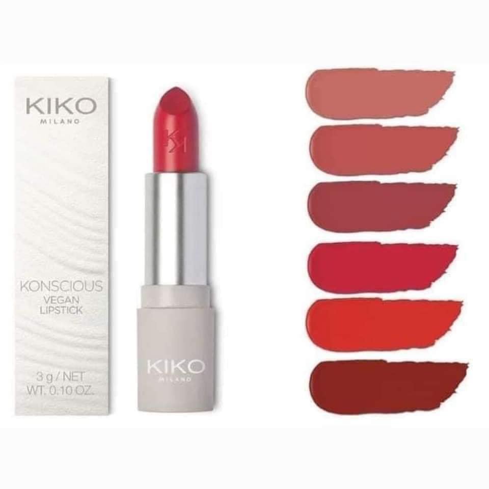 Son hữu cơ Kiko Konscious Vegan Lipstick 3g Pháp