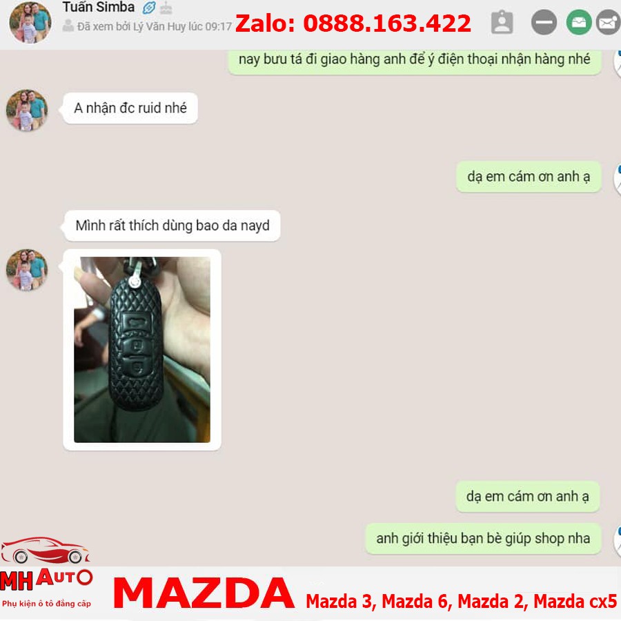 Móc treo chìa khoá mazda, bọc chìa khóa mazda cx5, mazda 3 , mazda 2, mazda6, cx8 3 nút loại đẹp