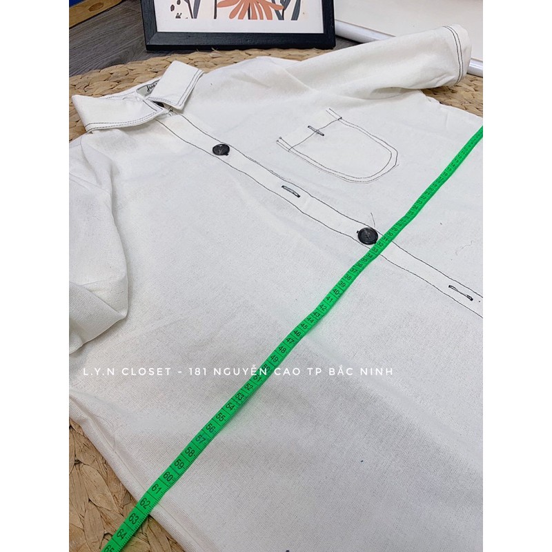 Váy sơ mi trơn viền chỉ nổi 3 màu dáng xuông chất đũi linen / Đầm xuông cổ đức 175 Nhung Nhớ | BigBuy360 - bigbuy360.vn