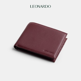 Ví da nam dáng ngang Grain chất da Crossgrain thương hiệu Leonardo