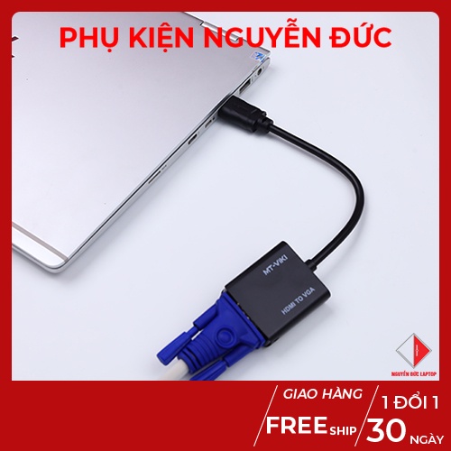 Cáp HDMI To VGA - Hỗ trợ Full HD 1080P