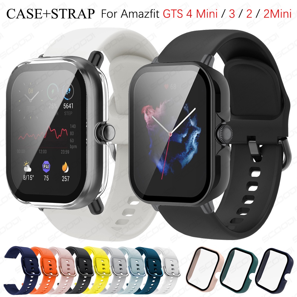 Ốp Bảo Vệ Mặt Đồng Hồ Thông Minh 2 Trong 1 Bằng Silicone + Ốp Bảo Vệ Cho Xiaomi Huami Amazfit GTS 4Mini / GTS3 / GTS2 / GTS 2Mini