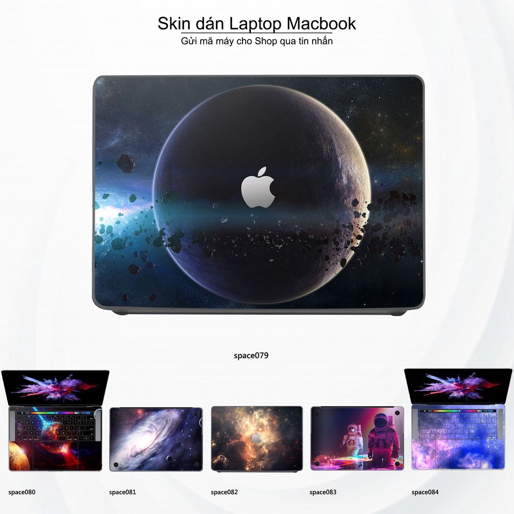 Skin dán Macbook mẫu không gian (đã cắt sẵn, inbox mã máy cho shop)