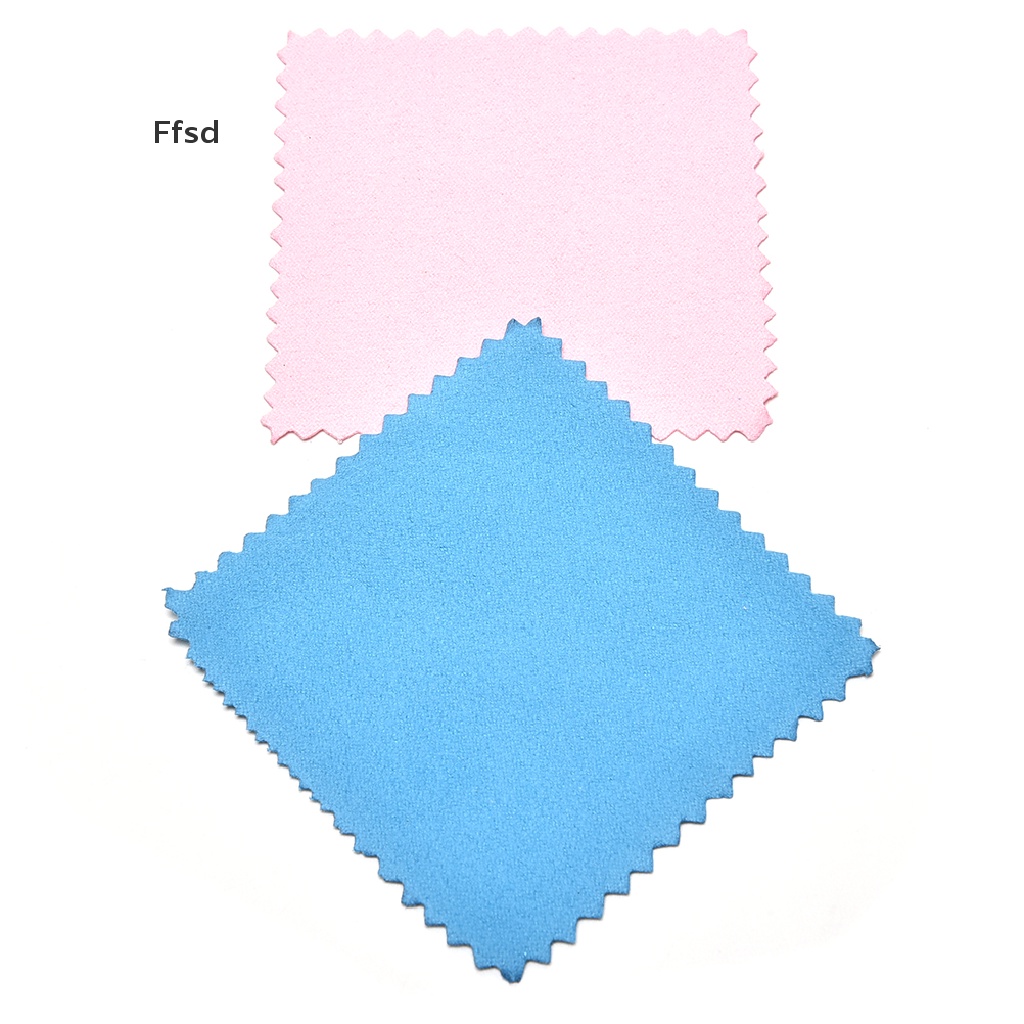 {Ffsd} Set 10 Khăn Lau Đánh Bóng Trang Sức Bạch Kim / Vàng / Bạc * Bán Chạy