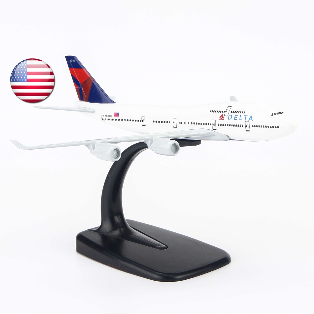 Mô hình máy bay Delta Air Lines Boeing B747 16cm Everfly