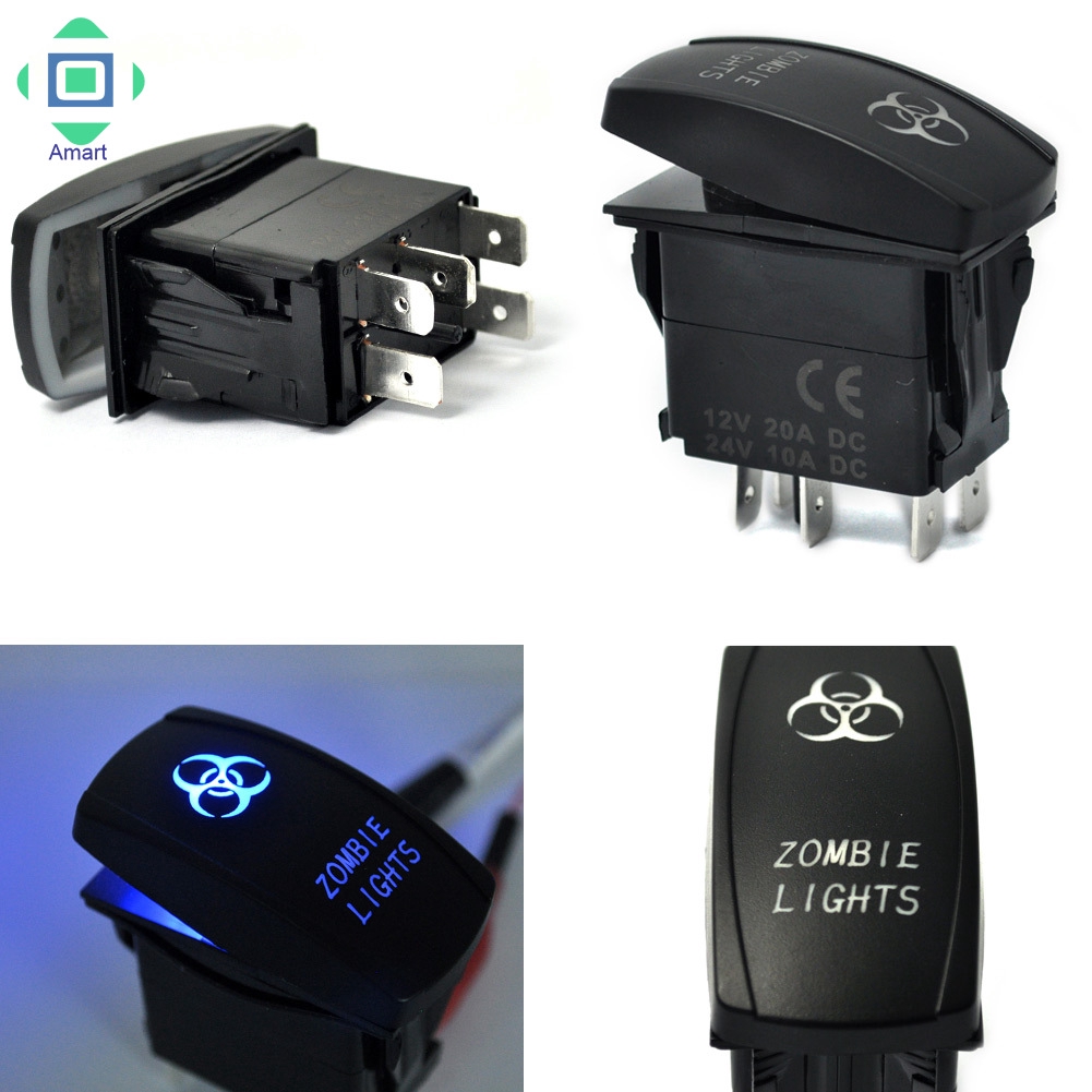 Công tắc điều khiển 5 chấu cho đèn LED dành cho ô tô và thuyền