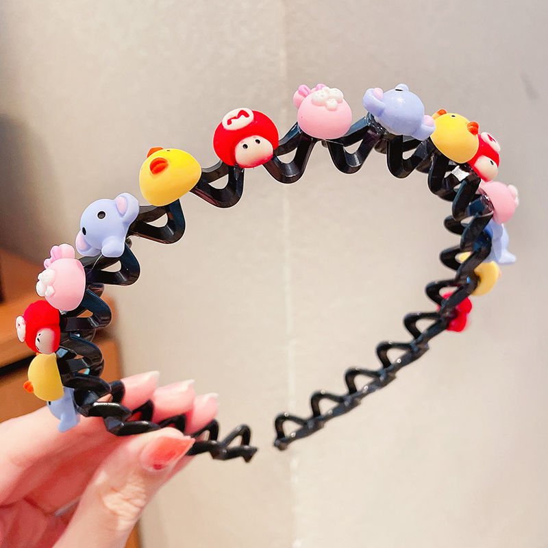 Bờm Kẹp Tóc gợn sóng tạo phồng chân tóc Hàn Quốc Cho Bé Gái Có Đính Hoa Quả Siêu Cute Hot Nhất 2022