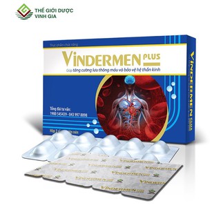 Vindermen Plus - 30 viên - Giúp tăng cường lưu thông máu và bảo vệ hệ thần kinh