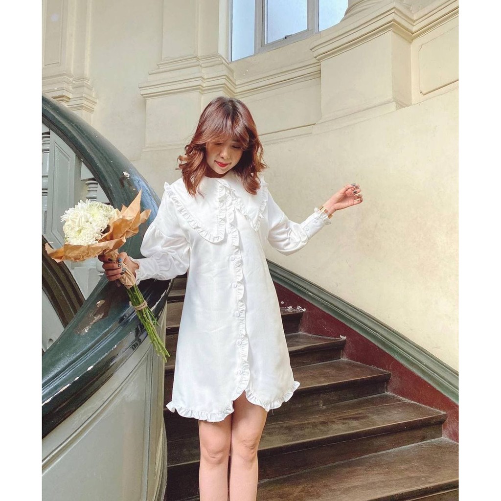 Đầm Sơ Mi Vintage (TRẮNG)