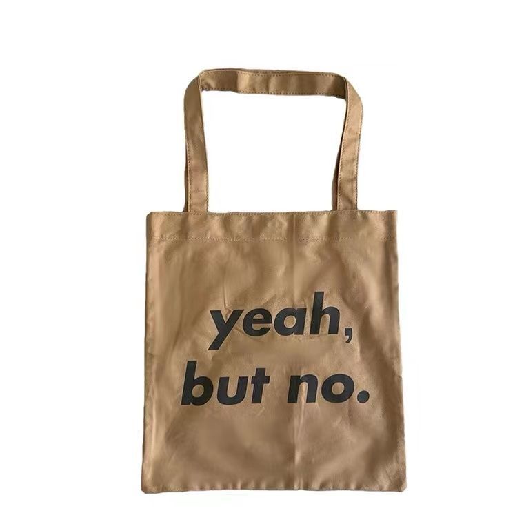 Túi Xách Tote Vải Canvas Cỡ Lớn In Chữ Dễ Thương