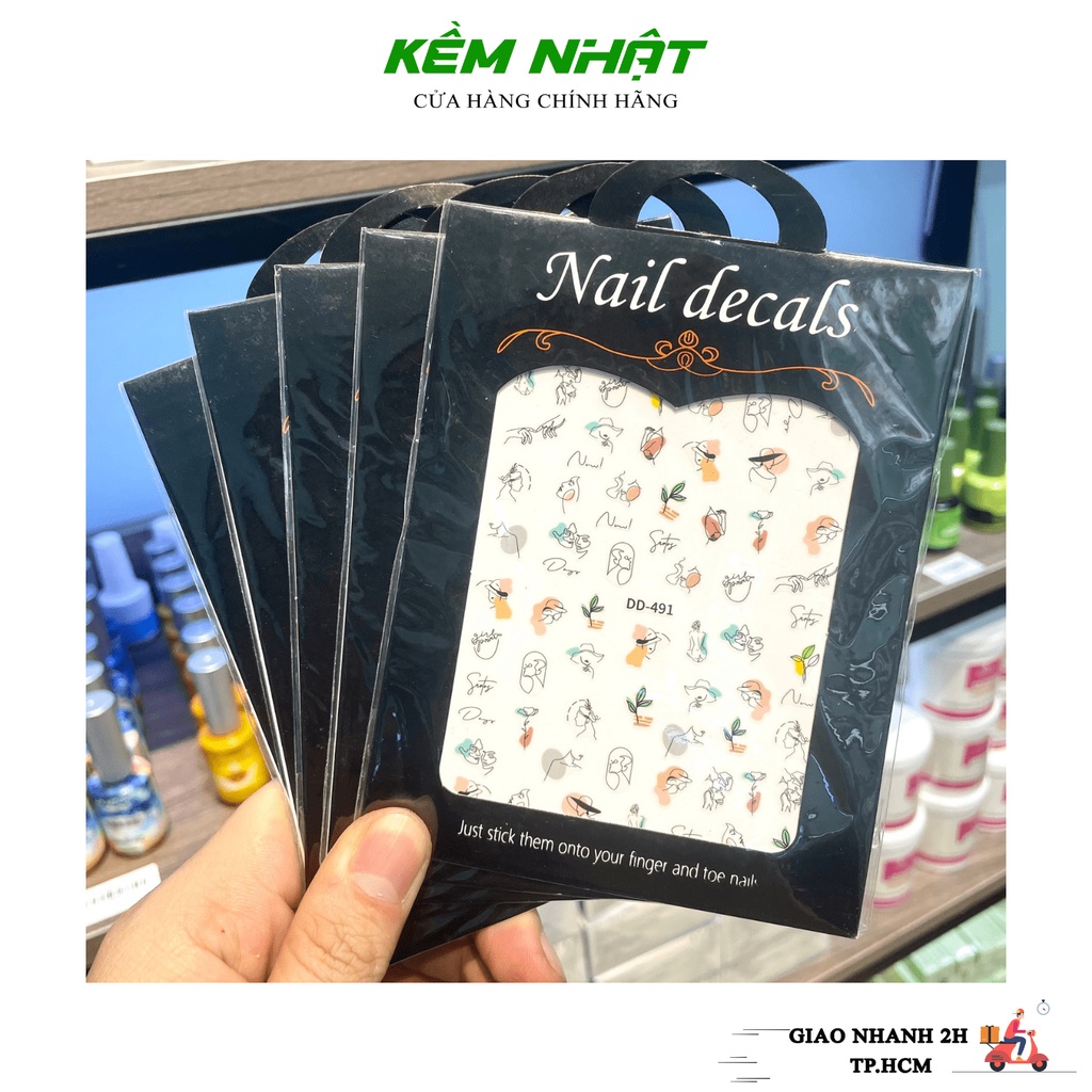 Sticker Dán Móng Cô Gái Nhiều Mẫu